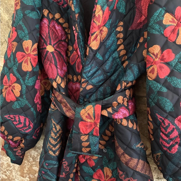 NWT Farm Rio quilted puffer belted jacket- size S - Picture 7 of 7